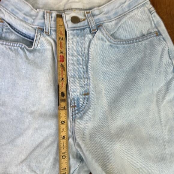Women’s vintage 1980s Express jeans high rise zip cuff size 5 light wash - Picture 4 of 10